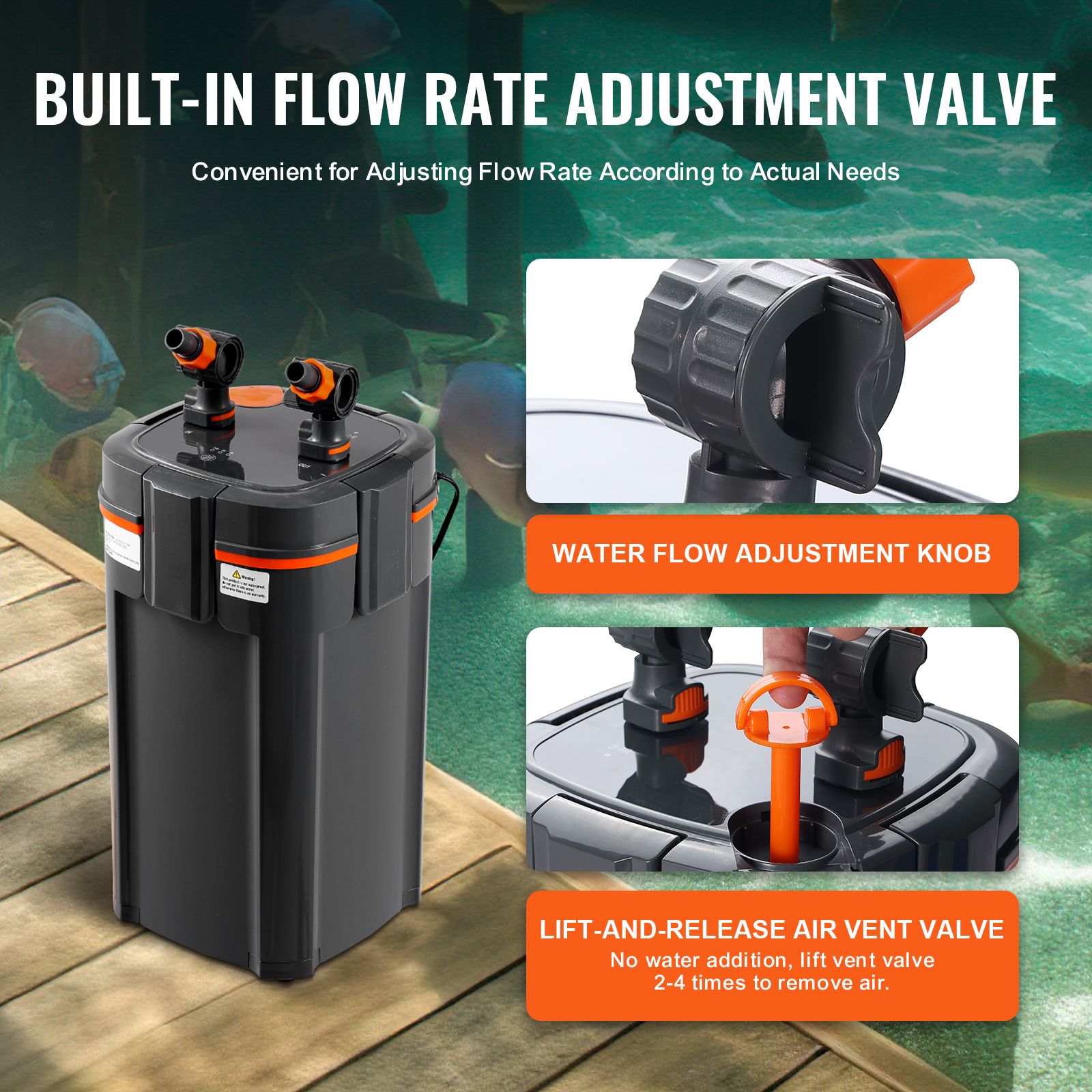 Aquarium Filter 528GPH, 5-Stag - Reef Tank Filter review and price